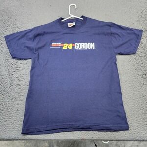 Vintage Jeff Gordon Shirt Mens M Blue NASCAR Racing 24 Dupont Action Tee 2000s